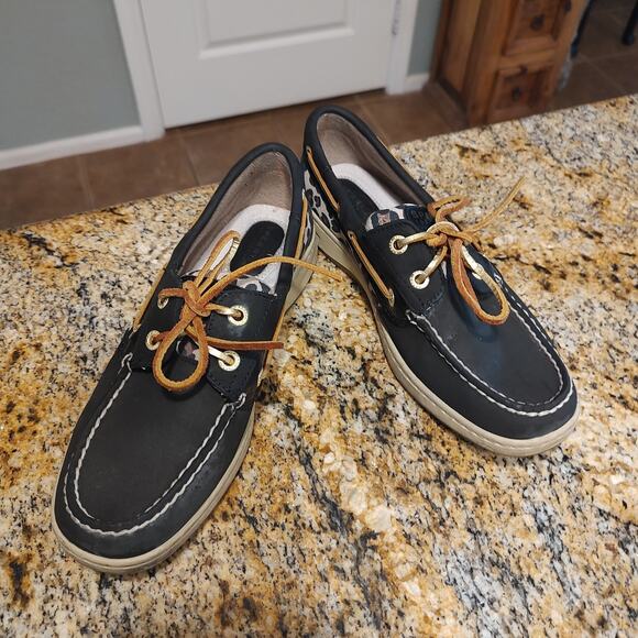 Sperry Women's Animal Print Leather Boat Shoes Size 6.5M ID 9174715 - Picture 1 of 13